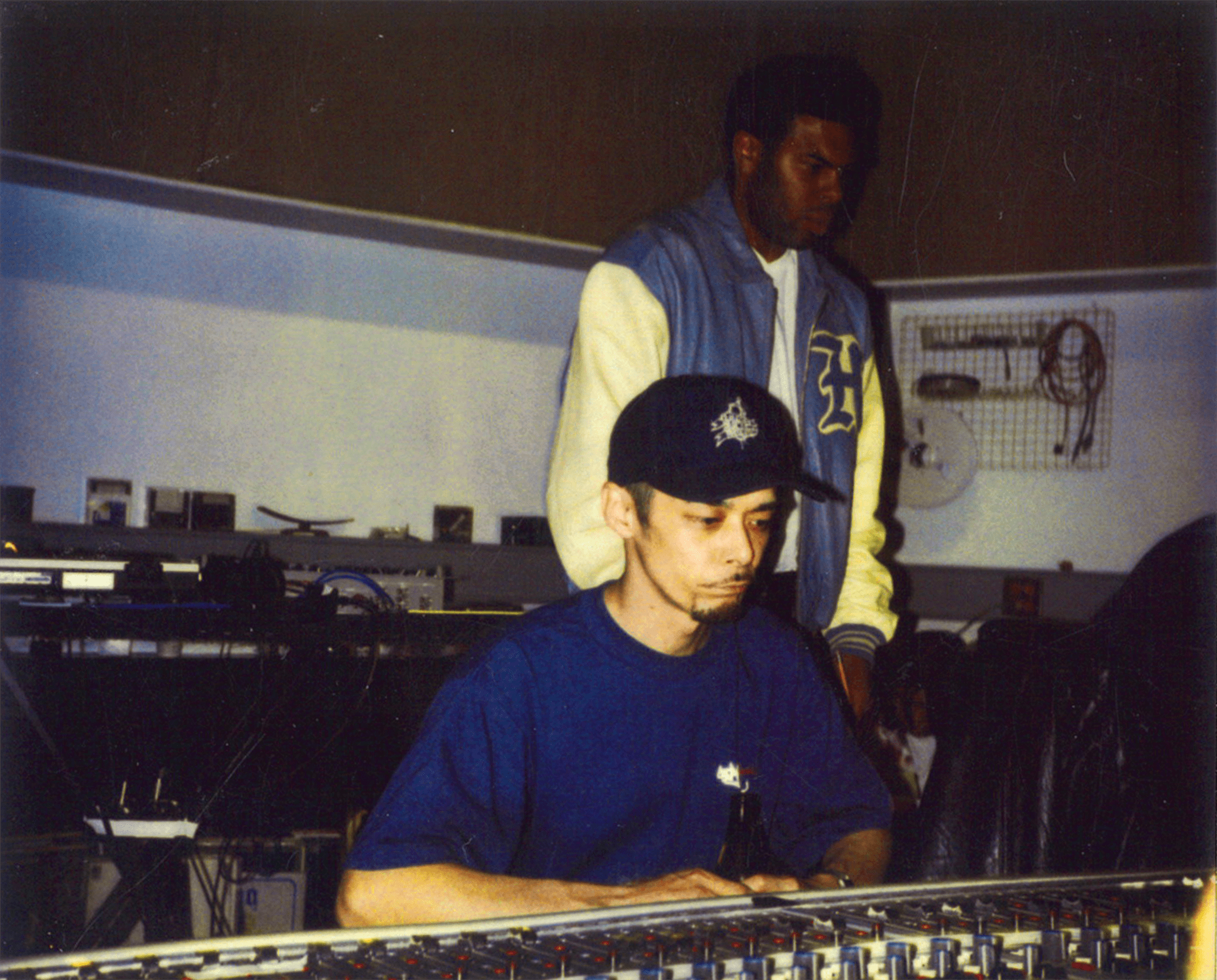 Krush working with C.L. Smooth on the track “Only the Strong Survive” off 1995’s <i>Meiso</i>. Photo courtesy of DJ Krush.